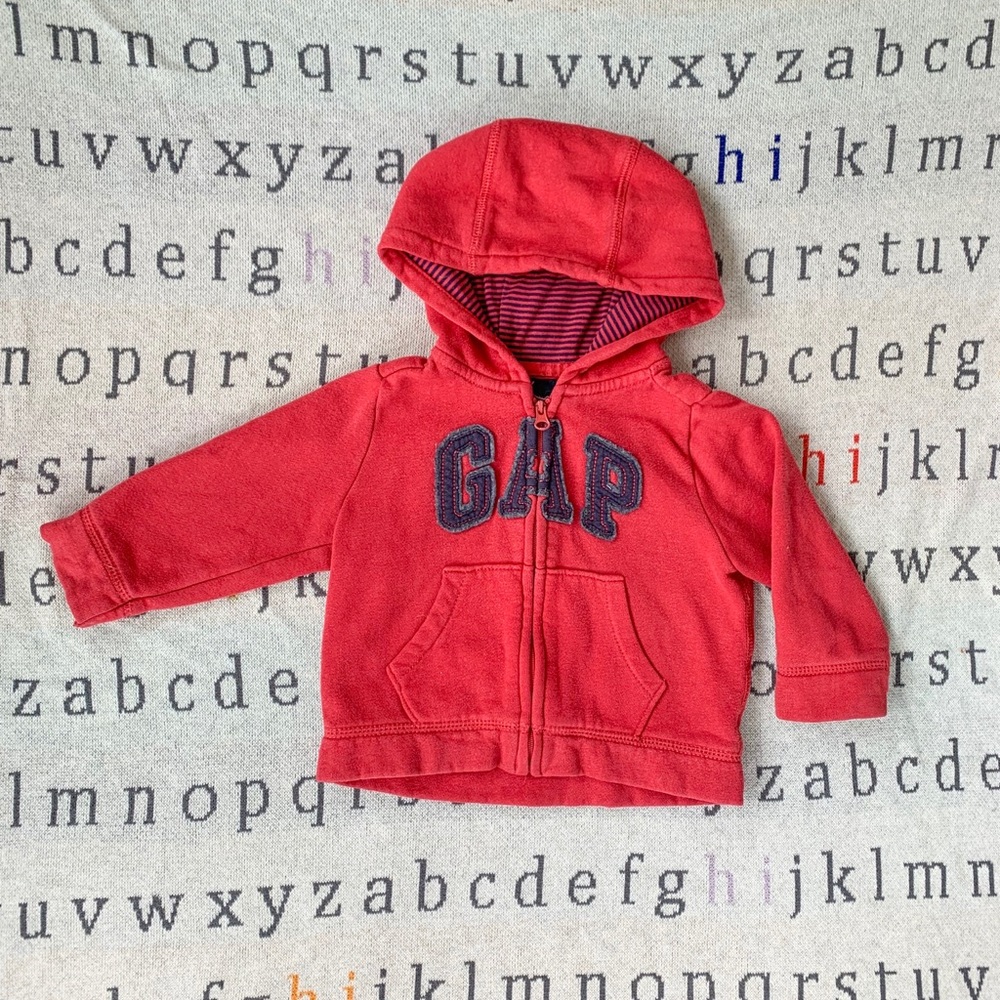 Vintage Baby Gap faded red hoodie